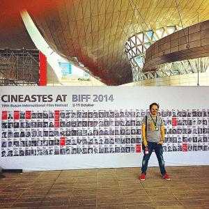 Isaac Ezban at the Busan Cinema Center after the Asian premiere of his first feature film THE INCIDENT at Busan International Film Festival South Korea 2014