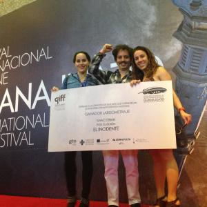 Directorscreenwriter Isaac Ezban winning Best Original Screenplay for a Feature Length Film for THE INCIDENT still to be filmed on 2013 at GIFF Guanajuato International Film Festival  July 2013