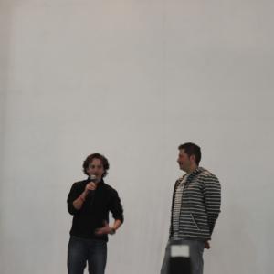 Isaac Ezban presenting his middle length film COSAS FEAS at Morbido Film Fest, 2010