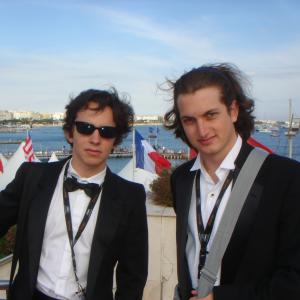 Isaac Ezban at Cannes Film Festival presenting his short film COOKIE  with partner in crime Salomon Askenazi 2008