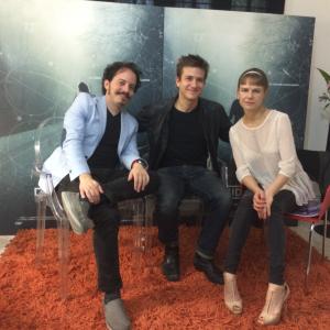 Isaac Ezban in press junket on June 2015 for the theatrical release of THE INCIDENT September 2015 in Mexico with actors Nailea Norvind and Fernando Alvarez Rebeil