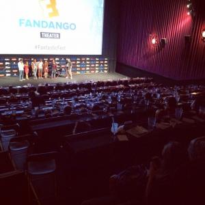 QA after the world premiere of Isaac Ezbans first feature film THE INCIDENT at Fantastic Fest 2014