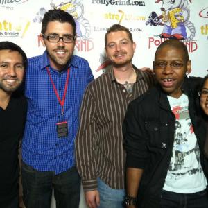 On the Red Carpet at Pollygrind Film Festival with Omar Gomez, Mark R Johnson, Kelly Schwarze, Will Edwards, and Charisma Schwarze