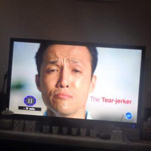 Snapshot of Khanh Trieu appearing in a promo for Network Ten's Gogglebox tv show, 2015