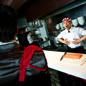 Khanh as 'Japanese chef' in Legendary Suitjamas TVC 2012