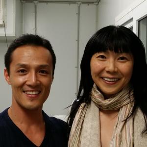 Khanh with Hiromi Omura before Closing Night of Handa Opera on Sydney Harbour's Madama Butterfly 13th April 2014.