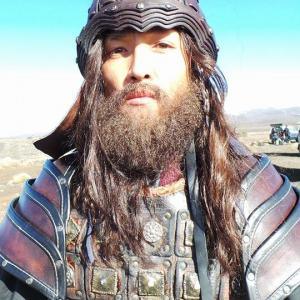 Khanh as Genghis Khan on location for Nissan Juke TVC