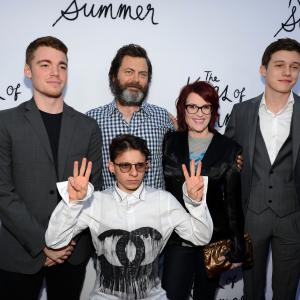 Megan Mullally Nick Offerman Moises Arias Gabriel Basso and Nick Robinson at event of The Kings of Summer 2013