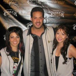 Team Survivor with JeanRobert Bellande from SurvivorChina and poker celebrity Maria Ho at the inaugural Invitational Dream Team Poker Event at the Hard Rock Las Vegas