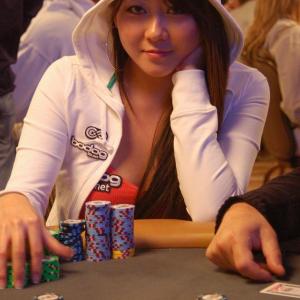Maria Ho on the felt at the World Series of Poker 2008