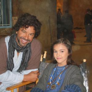 On the set of Treasure Buddies with Christopher Maleki. March 2010