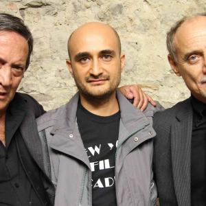 Ruben Maria Soriquez with actors Tony Sperandeo and Massimo Bonetti on the set of 