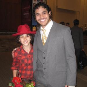 Royce Mann and Adam Jacobs Young DiegoZorro and Zorro USA Premiere Zorro the Musical Alliance Theater 2013