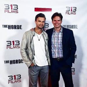 Kent Speakman & Devin Reeve at the premier of The Horde, October 29, 2015, Hollywood