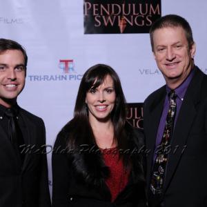 Bill Rahn with Adam Melton and Vanessa Ore - Red carpet