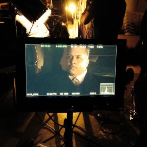 On set of The Policy Kings as Mob Boss John Garvelli