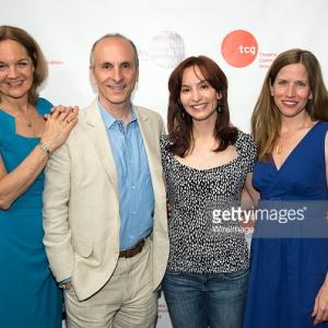Lee Brock, author Seth Barrish, Julie Voshell, and Alyson Schacherer attend 'An Actor's Companion' book release at The Barrow Group on June 23, 2015 in New York City.
