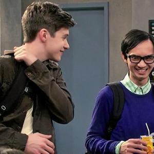 Nick Robinson and guest star Zedrick Restauro on Melissa and Joey Accidents Will Happen