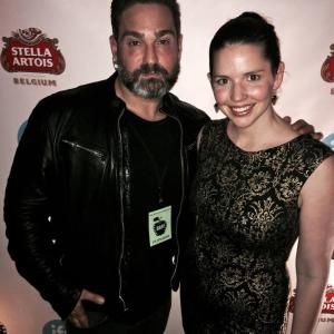 George Pogotsia and Laura Butler at Big Apple Film Festival 2014 premiere of Family on Board starring Eric Roberts George Pogotsia and Karina Arroyave