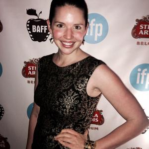 Laura Butler at Big Apple Film Festival 2014 premiere of Family on Board, starring Eric Roberts, George Pogotsia, and Karina Arroyave.