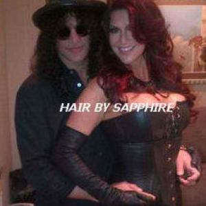 Slash and Perla Ferrar, HAIR BY SAPPHIRE