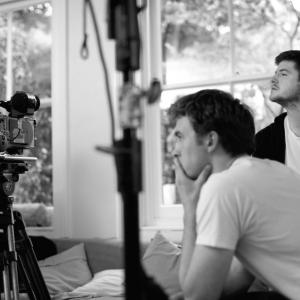 Alex Marx Director and James Alexandrou Assistant Director on the set of Happy Accident