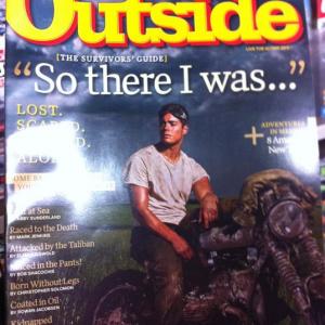 Cover of Outside Magazine Oct 2012 which I was model for