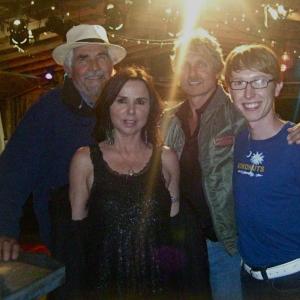 With James Brolin Patty Smyth and Dir R Michael Givens on set of Angel Camouflaged