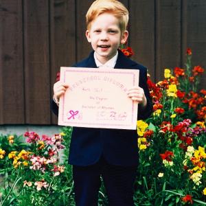 A wee Heath Tait with his 1st award Bachelor of Rhymes A few years later he would win a groovy 70s skateboard in a coloring contest wherein he 1st redrew the drawing