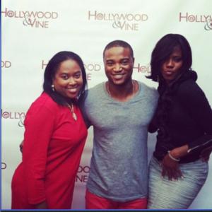 L Angela Hutchinson VW and R Tangi Miller on set of Hollywood Chaos