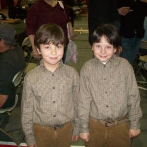 Chase Fox and Will Shadley on the set of Spy Next Door 2009