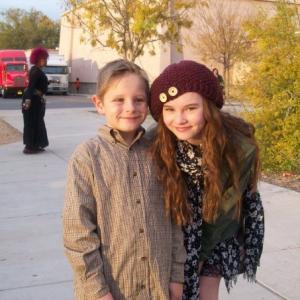 Chase Fox and Madeline Carroll on the set of Spy Next Door 2009