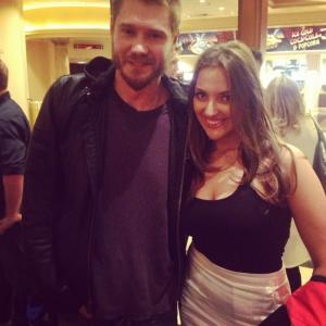 with Chad Michael Murray at the Cavemen screening