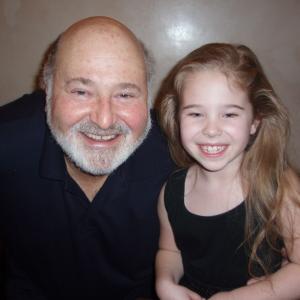 Taylor with Mr Rob Reiner at the screening of Flipped at Warner Bros Studios