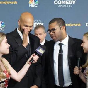 Hannah and Cailin Loesch, Keegan-Michael Key and Jordan Peele at event of American Comedy Awards