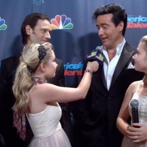 Hannah and Cailin Loesch with Il Divo at event of America's Got Talent