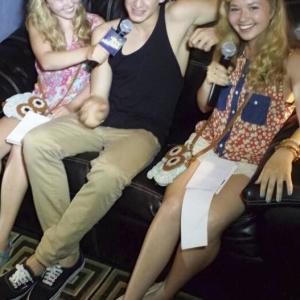 Hannah Loesch and her sister Cailin interviewing Cody Simpson