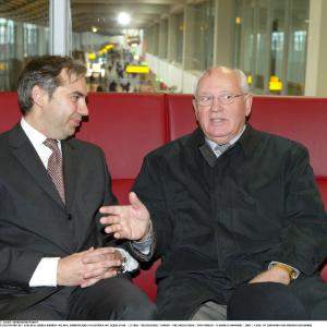 Good friends: Georg Kindel and Mikhail Gorbachev