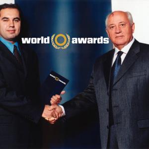World Awards founders Georg Kindel and Nobel Peace Prize Laureate Mikhail Gorbachev last President of the Soviet Union