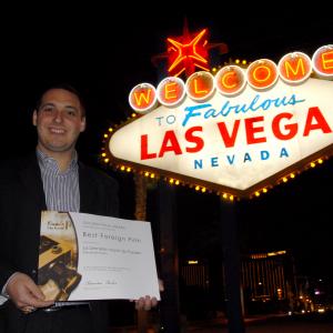 Emmanuel Fricero wins the Golden Palm Award of the Best Foreign Film at the Nevada Film Festival Las Vegas for La Dernire Leon du Parrain