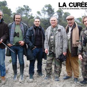 On the set of La Cure from left to right  Fernando Scaerese Didier Isnard Emmanuel Fricero Rgis Braun Jean Vincentelli and Sbastien El Fassi