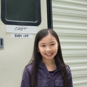 Melody BChoi as Ruby Lee on the set of BECOMING REDWOOD