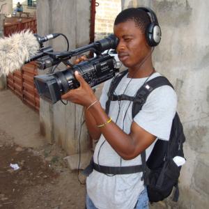 Street youth filming in Sierra Leone