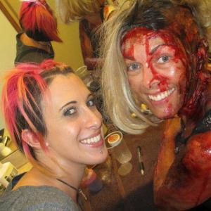 Behind Mansion Walls in the makeup chair with makeup artist Lucy Woolfman