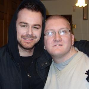 With Danny Dyer, who Samuel has worked with on 