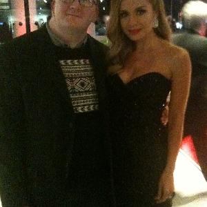 With Katherine Jenkins at the 2014 BAFTA Cymru Awards