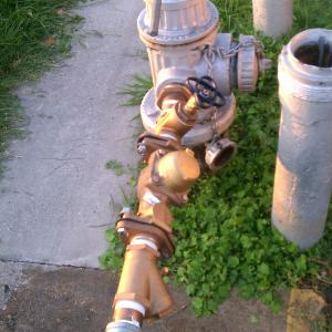 SFX - With permit, required water-meter for rain work and water truck fill-up with check valve backflow protector.