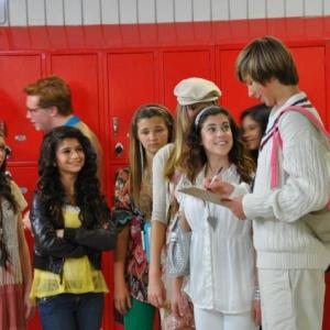 Still of Chelsea Talmadge Destiny Torres Devyn Taht Jamie Steck Erynne Bowers and Noah Schnacky in Millie and the Muse pilot