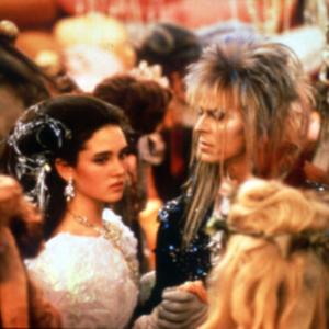 Still of Jennifer Connelly and David Bowie in Labyrinth 1986