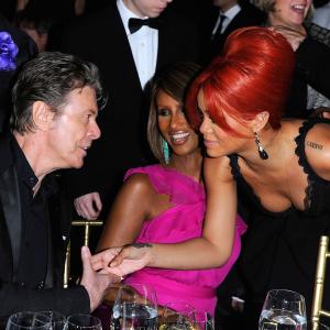 David Bowie Iman and Rihanna